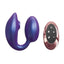Love to Love Wonderlover Rechargeable Silicone Dual Vibrator with Remote - Iridescent Night - Blue
