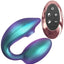 Love to Love Wonderlover Rechargeable Silicone Dual Vibrator with Remote - Iridescent - Turquoise