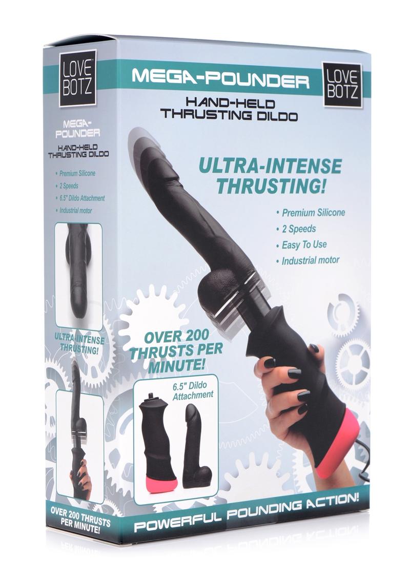 Lovebotz Mega-Pounder Hand-Held Thrusting Silicone Dildo