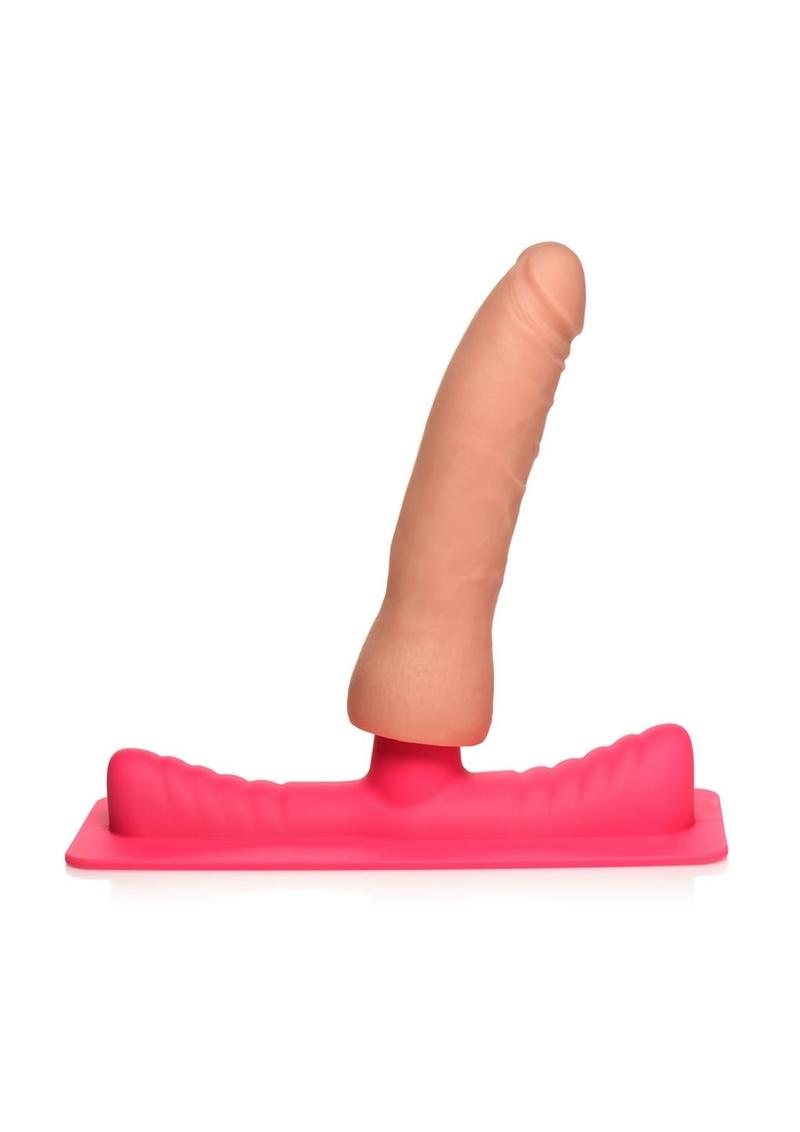 Lovebotz Saddle Adapter with Silicone Dildo - Pink