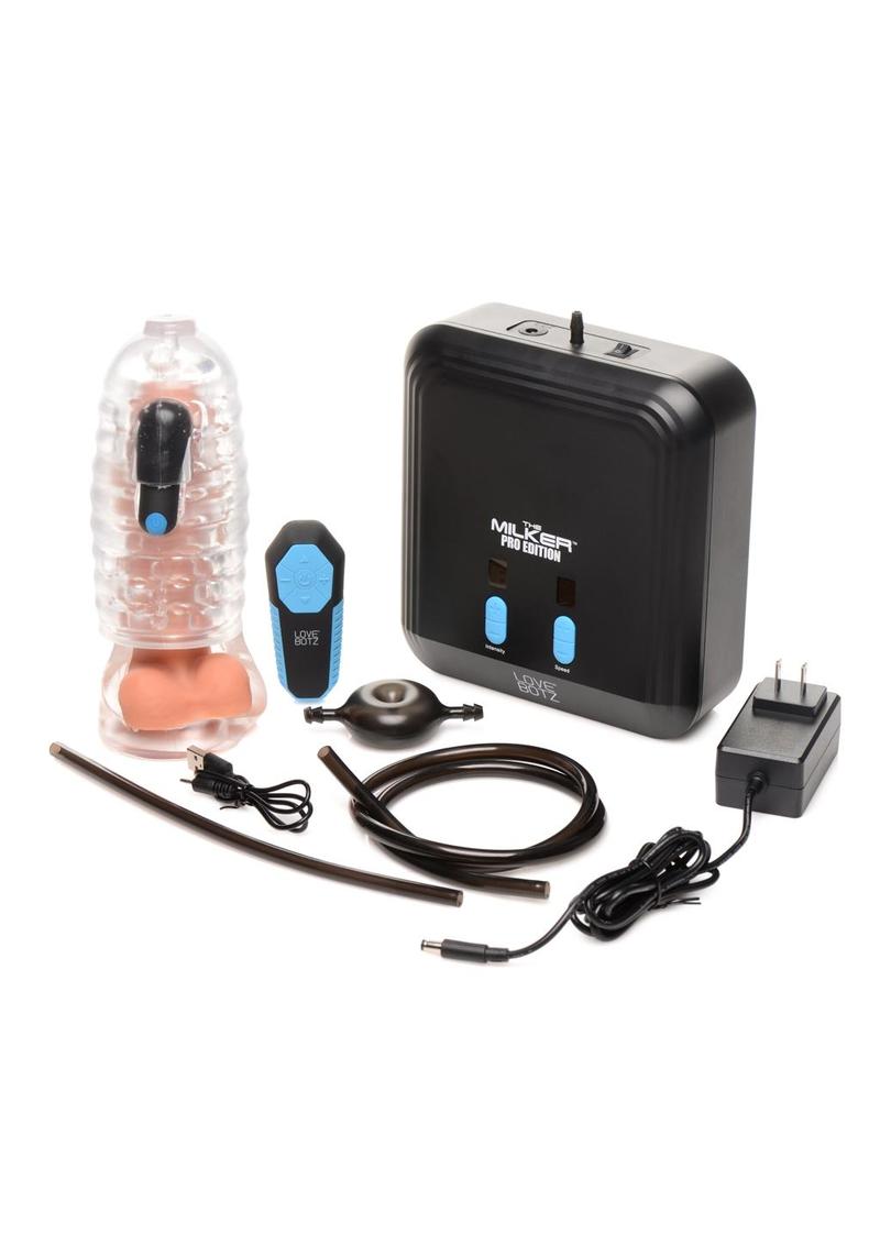 Lovebotz The Milker Pro Edition Remote Control Masturbator - Black