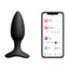 Lovense Hush 2 Rechargeable App Compatible Silicone Vibrating Anal Plug - Black - 1.5in