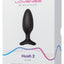 Lovense Hush 2 Rechargeable App Compatible Silicone Vibrating Anal Plug - Black - 1.75in