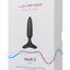 Lovense Hush 2 Rechargeable App Compatible Silicone Vibrating Anal Plug - Black - 1in