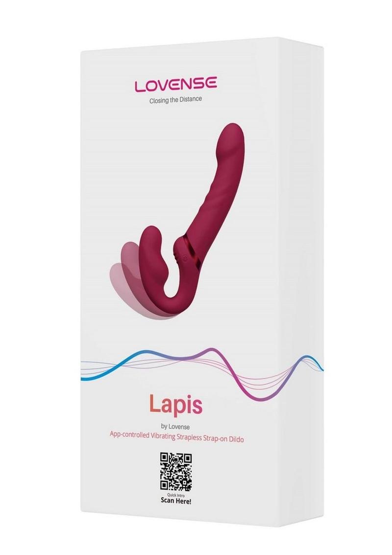 Lovense Lapis Rechargeable Silicone App Control Dual End Strapless Strap-On Vibrator