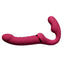 Lovense Lapis Rechargeable Silicone App Control Dual End Strapless Strap-On Vibrator - Magenta/Pink