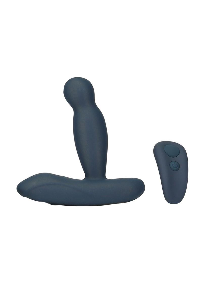 Lux Active Revolve Silicone Rechargeable Rotating and Vibrating Anal Massager with Remote Control