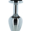 Lux Active Rose Anal Plug - Black/Silver - 3.5in