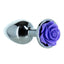 Lux Active Rose Anal Plug - Purple/Silver - 3in