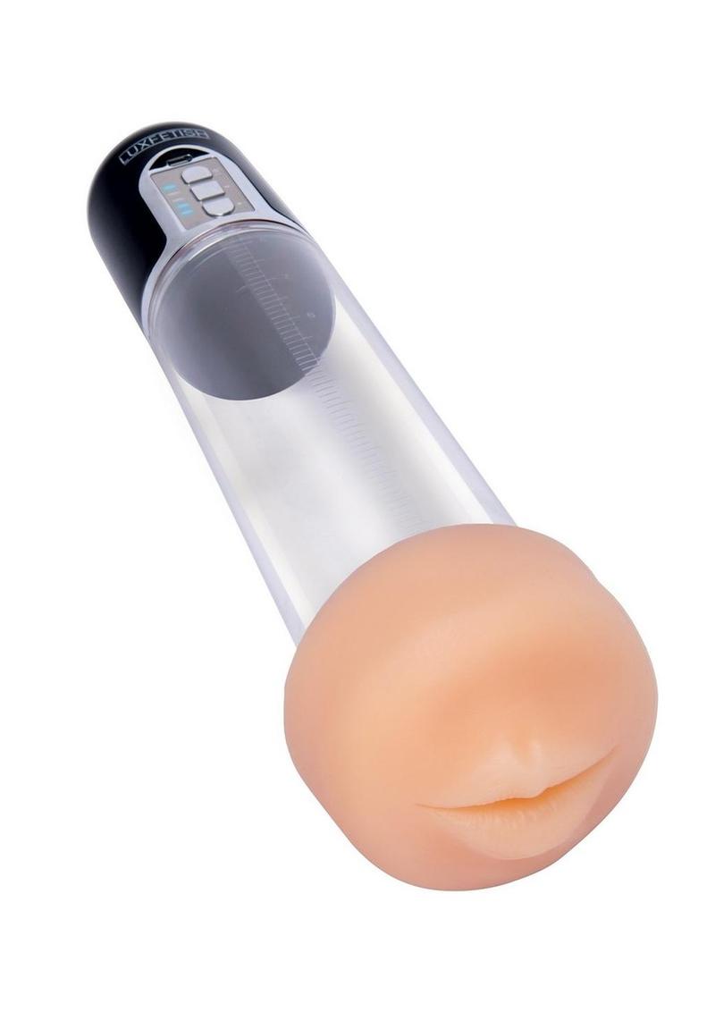 Lux Fetish 2 In 1 Blowjob Auto Sucker and Penis Englarger Pump - Black
