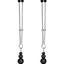 Lux Fetish Adjustable Tweezer Nipple Clips - Black