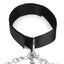 Lux Fetish Collar, Cuffs and Leash Set with Removable Cuffs and Leash - Black