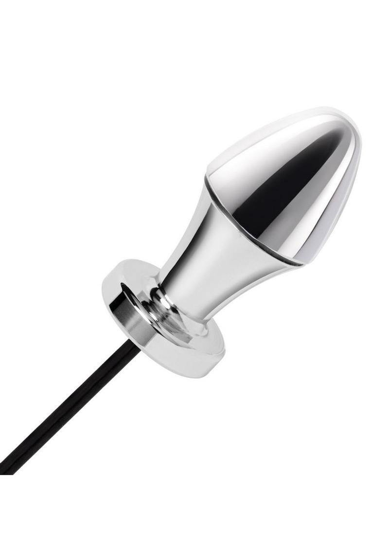 Lux Fetish Electro Sex Shock Butt Plug with Remote Control - Black