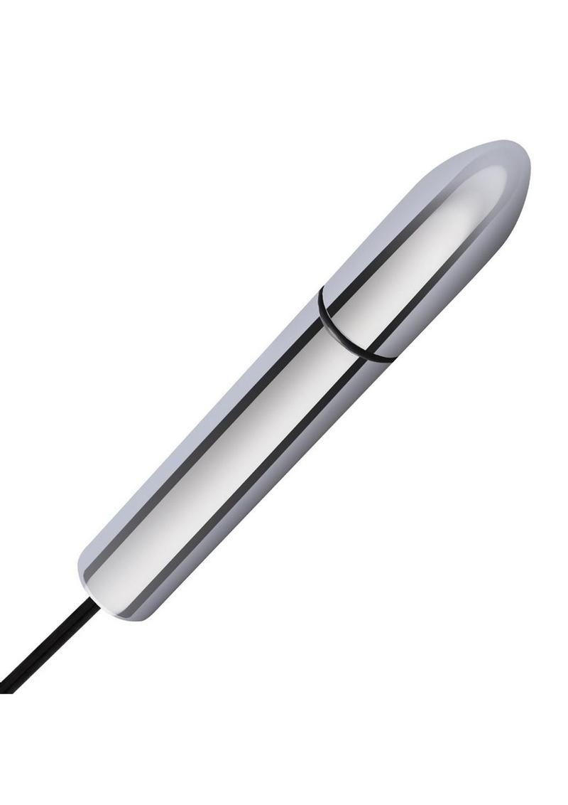 Lux Fetish Electro Sex Shock Wand with Remote Control - Black/Silver