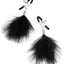 Lux Fetish Feather Nipple Clamps - Black