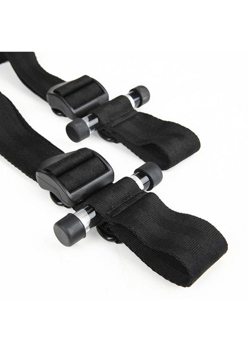 Lux Fetish Over The Door Cross with 4 Universal Soft Restraint Cuffs