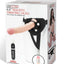 Lux Fetish Realistic Vibrating Dildo with Harness Remote Control
