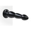 Lux Fetish Ribbed Butt Plug - Black - 9in