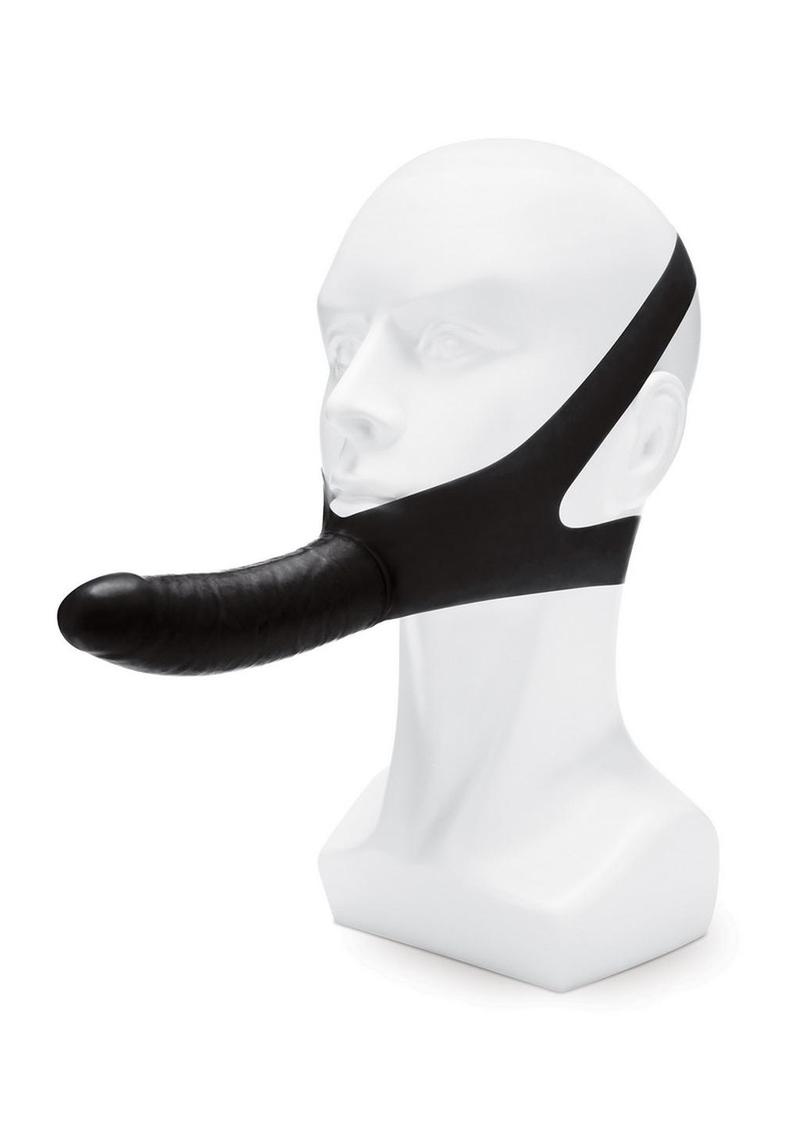 Lux Fetish The Original Facilitator Face Strap-On with Dildo - Black