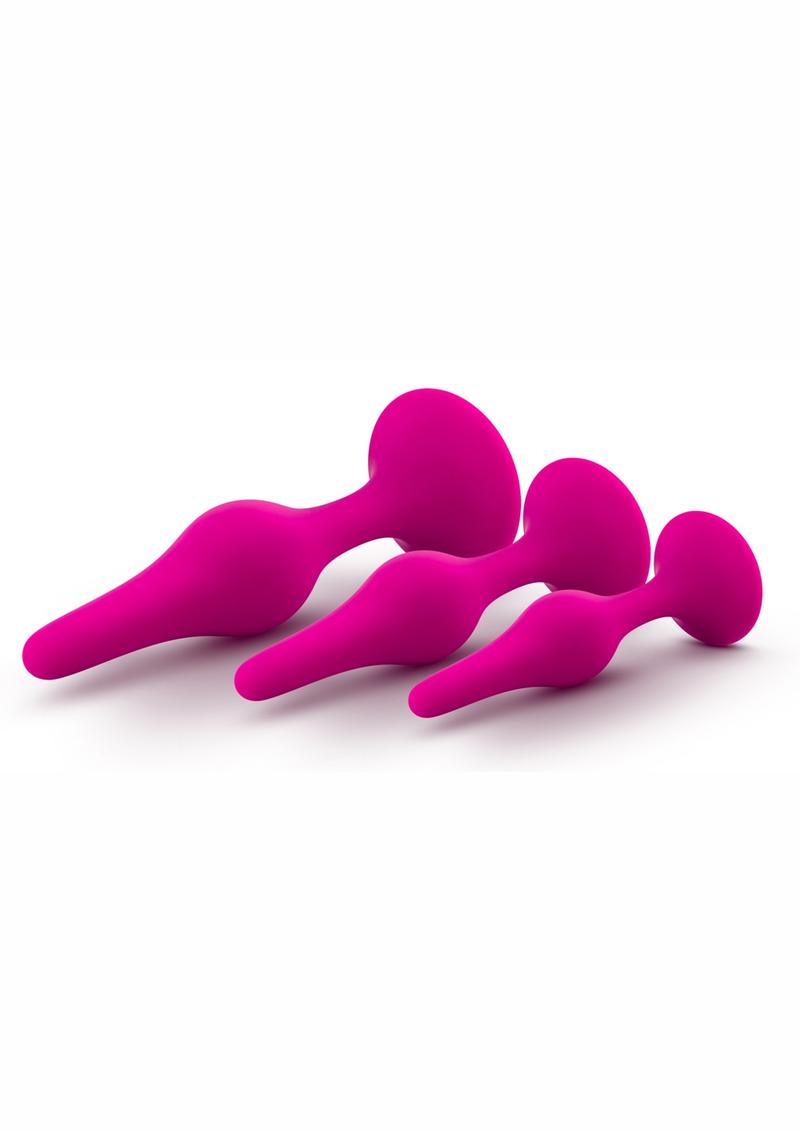 Luxe Beginner Plug Kit Silicone Butt Plugs 3 Sizes