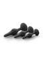 Luxe Beginner Silicone Butt Plug Kit 3 Sizes 3 Sizes - Black