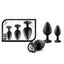 Luxe Bling Butt Plugs Silicone Training Kit with White Gems (3 Size Kit