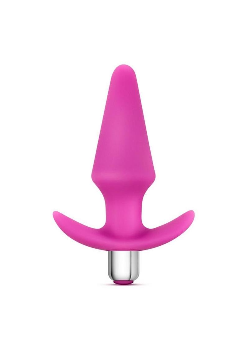 Luxe Discover Silicone Vibrator Butt Plug - Pink