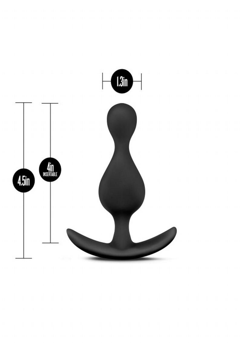 Luxe Explore Silicone Butt Plug - Black