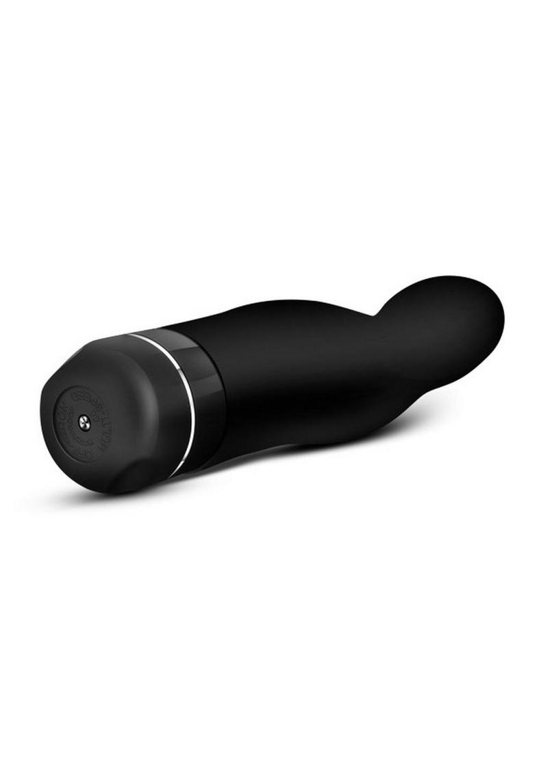 Luxe Gio Vibrating Silicone Dildo - Black - 8in