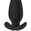 Luxe Little Thumper Silicone Butt Plug - Black