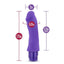 Luxe Marco Silicone Vibrating Dildo - Purple - 7.75in