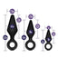 Luxe Night Rimmer Silicone Anal Kit - Black - 3 Piece Kit