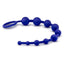 Luxe Silicone 10 Anal Beads - Blue/Indigo