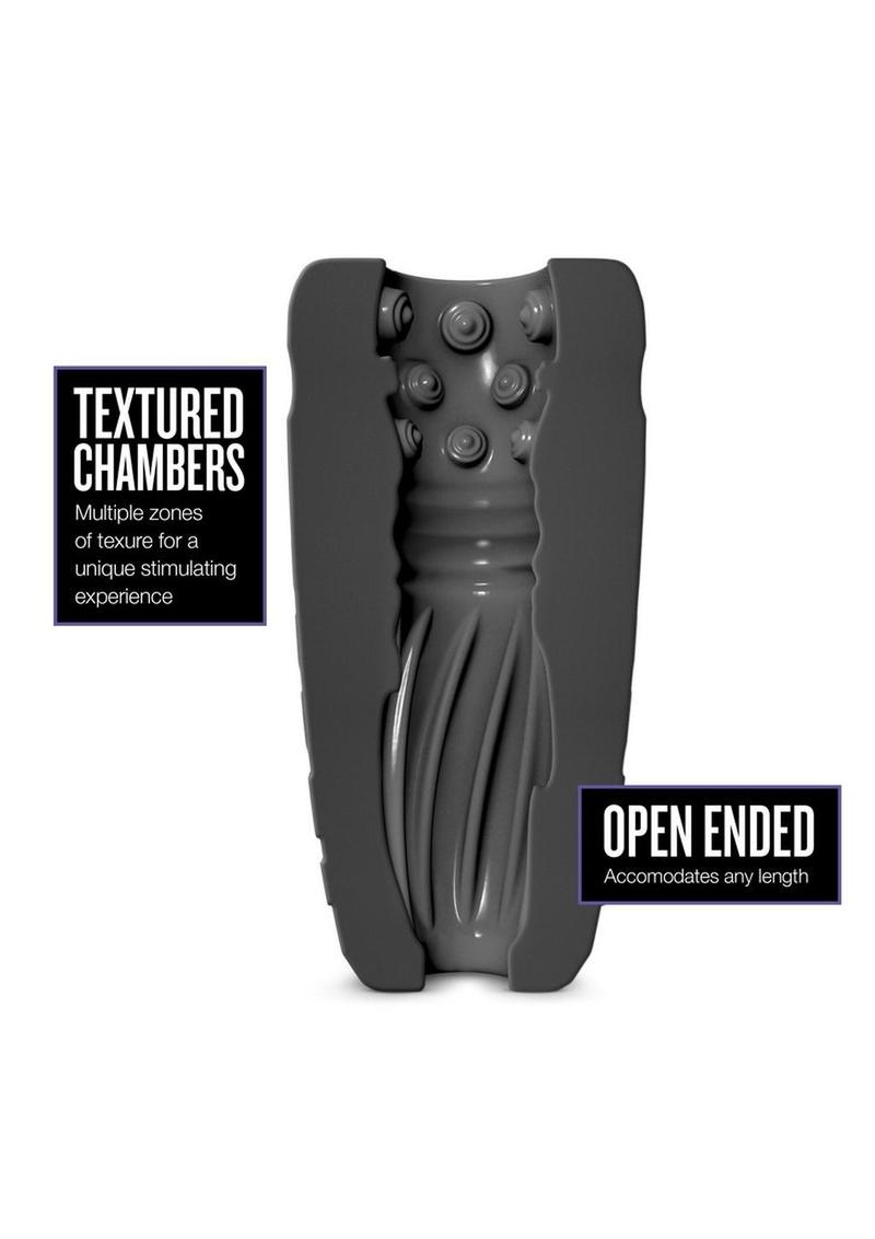 M Elite Platinum Gript Silicone Dual End Masturbator - Black