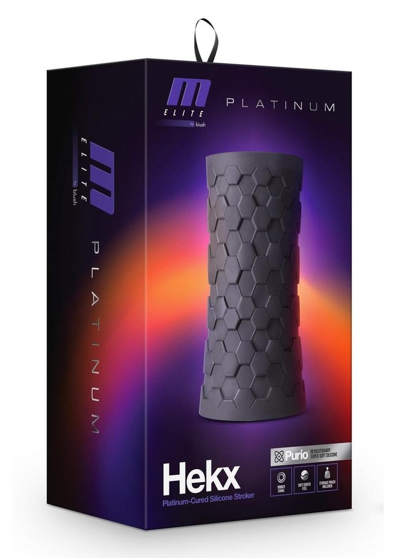 M Elite Platinum Hekx Silicone Dual End Masturbator