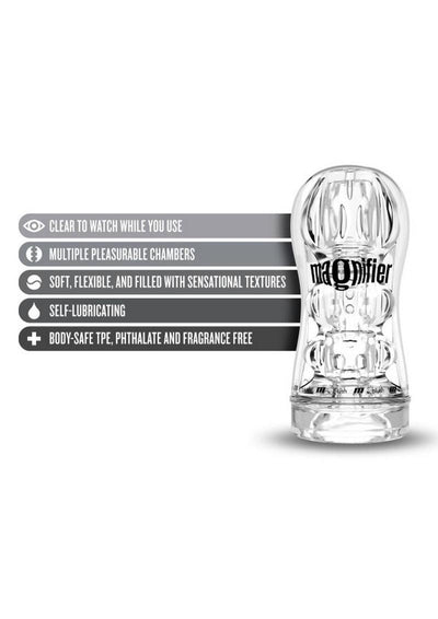 M For Men Soft and Wet Magnifier Stroker - Clear