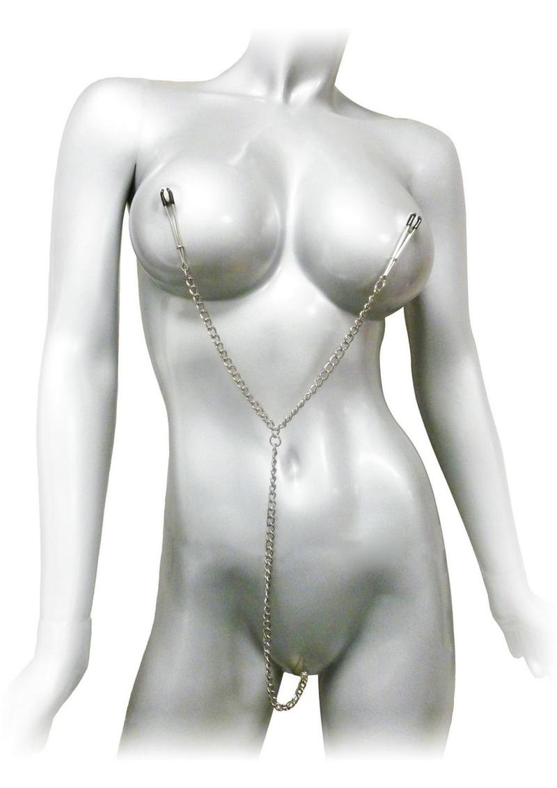 Master Series Anais Y-Style Nipple to Clit - Metal/Silver - Set