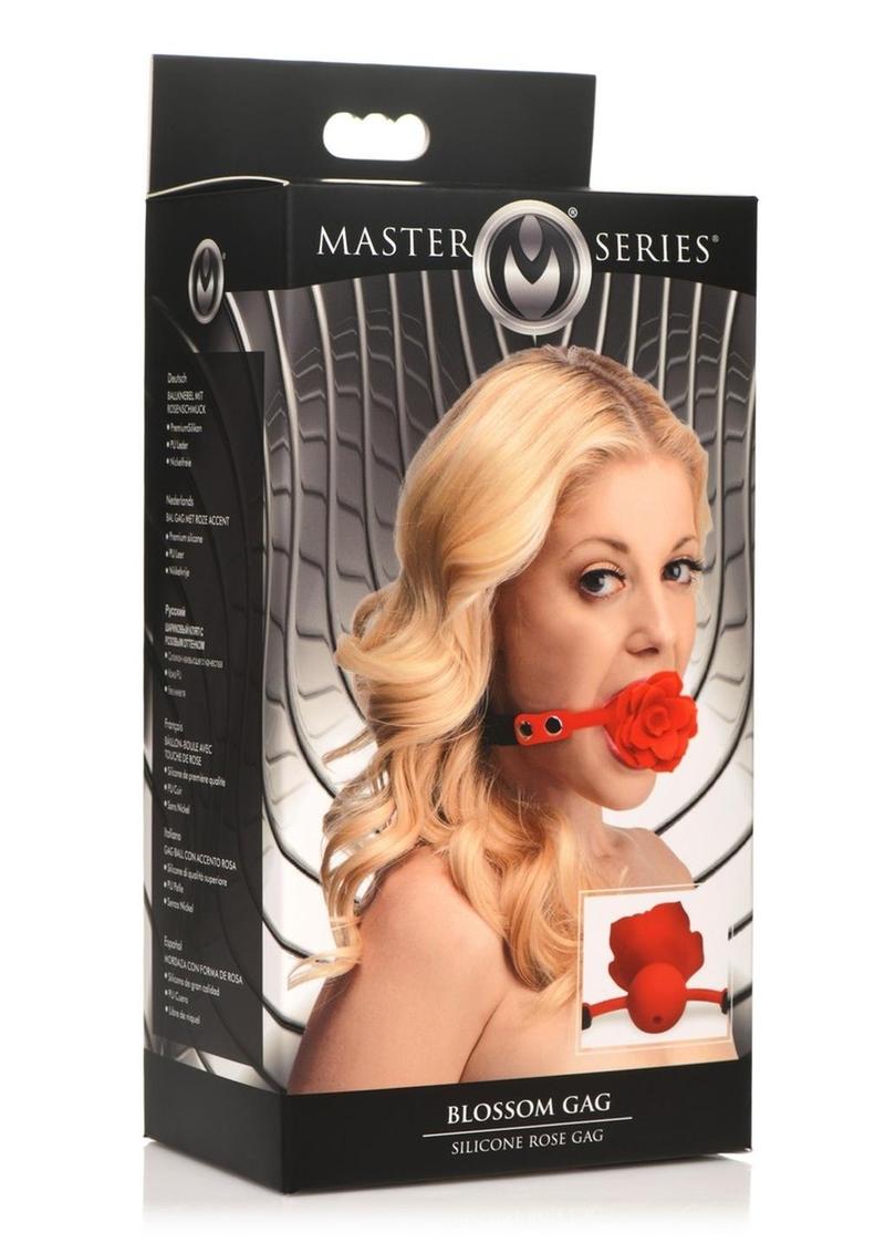 Master Series Blossom Gag Silicone Rose Gag