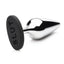 Master Series Butt Slut Metal and Silicone Butt Plug - Black/Metal/Silver