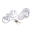 Master Series Clear Captor Chastity Cage with Keys - Clear - Large