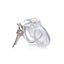 Master Series Clear Captor Chastity Cage with Keys