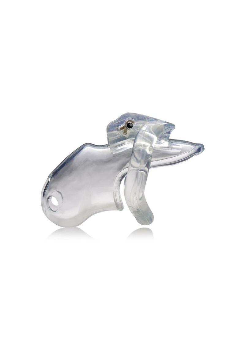 Master Series Clear Captor Chastity Cage with Keys - Clear - Small