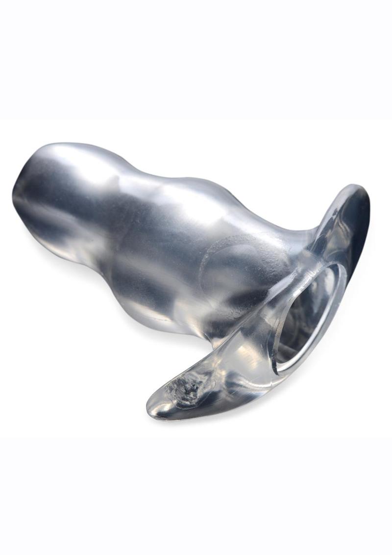 Master Series Clear View Hollow Anal Plug - Clear - Medium