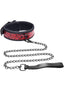 Master Series - Crimson Tied Chained Collar with Leash - Black/Red