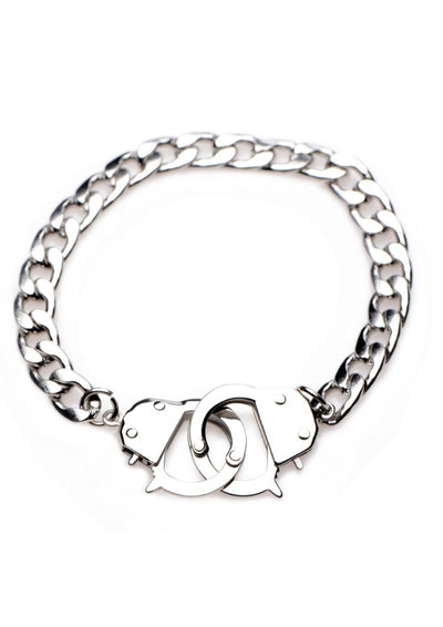 Master Series Cuff Him Handcuff Bracelet - Silver