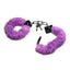 Master Series Cuffed In Fur Furry Handcuffs - Purple