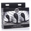 Master Series Dark Droplets Curved Anal Trainer - Black - 3 Piece/Set