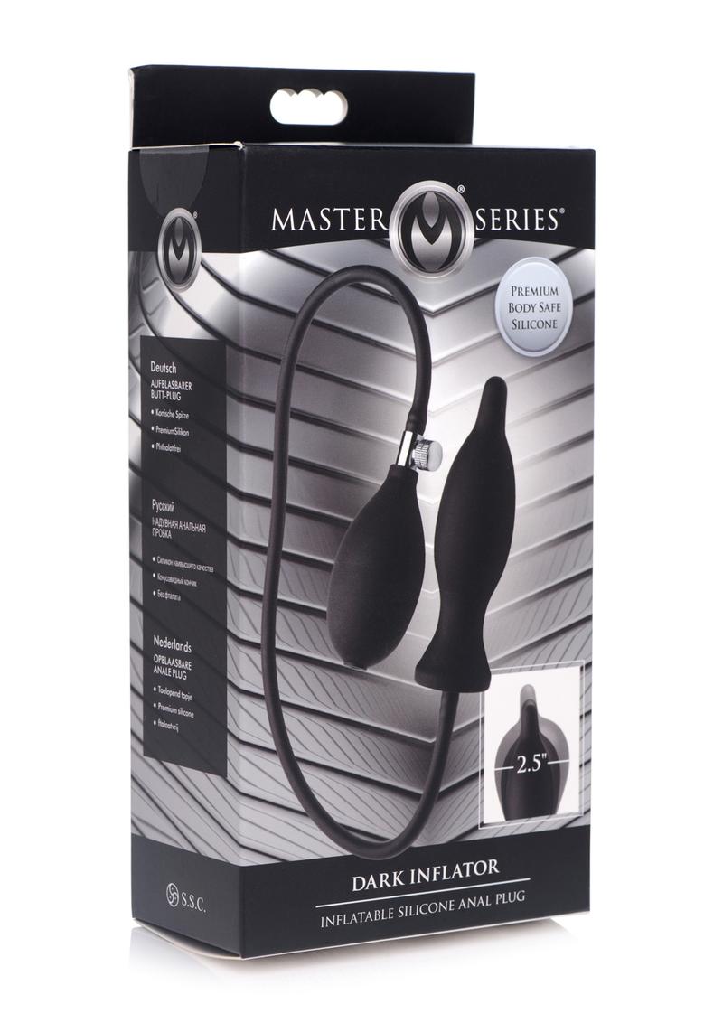 Master Series Dark Inflator Inflatable Silicone Anal Plug