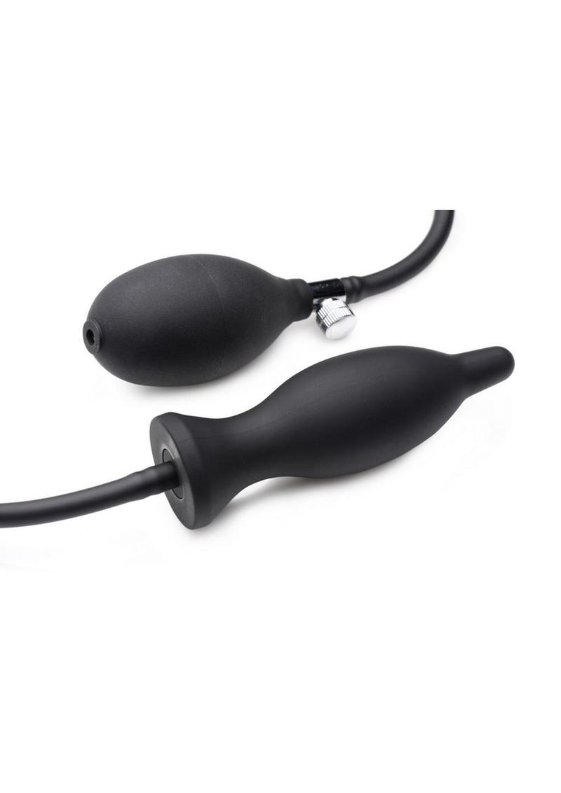 Master Series Dark Inflator Inflatable Silicone Anal Plug