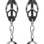 Master Series Deviant Monarch Weighted Nipple Clamps - Metal/Silver